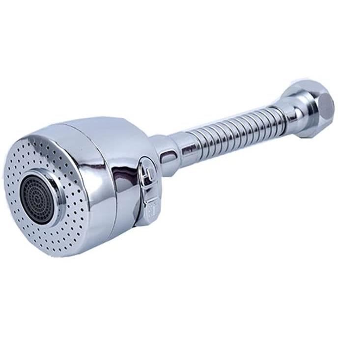Extension de robinet pour robinets de cuisine / de salle de bain ZLPOWER Mousseur d'air robinet rotatif à 1440 ° Régulateur de jet avec 2 fonctions de pulvérisation Évacuation de l'eau 