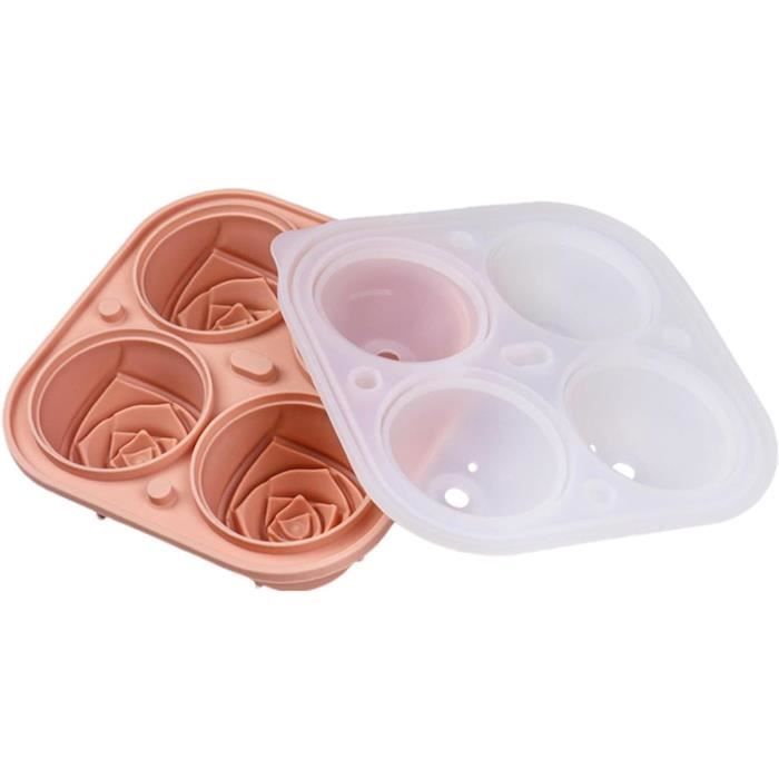 Moule à Glaçons En Forme De Rose 3D Réutilisable Avec Couvercle - 9 Glaçons Élégants Pour Cocktails