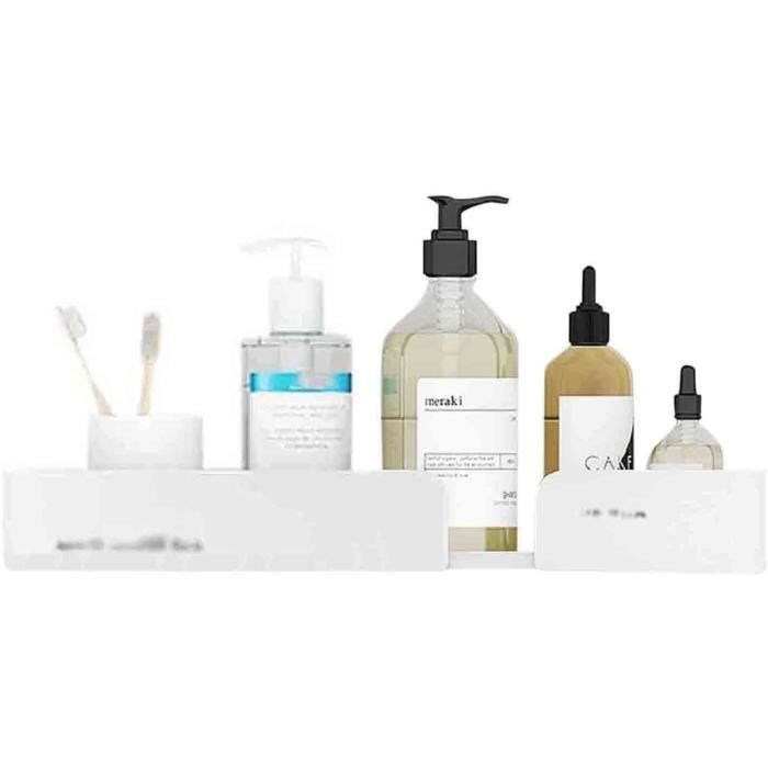 NOENNULL Étagère De Salle De Bain En Plastique Autonome Multifonction Pour Salon, Chambre à Coucher, Cuisine (2 Niveaux