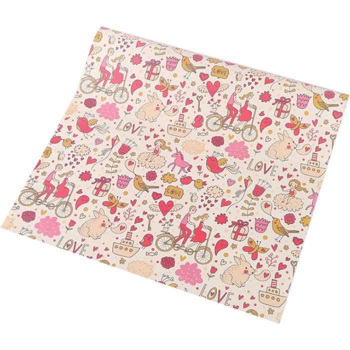 Papier Cadeau Motifs Assortis – 4 Feuilles 50x70 Cm – Neuf – Marque MegaCrea DIY