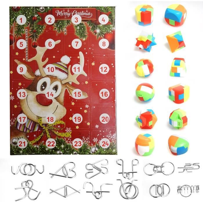Calendrier De L'Avent Casse-tête 2025 - 24 Puzzles En Métal, Bois, Plastique - Pour Enfants, Ados, Adultes - Idéal Noël
