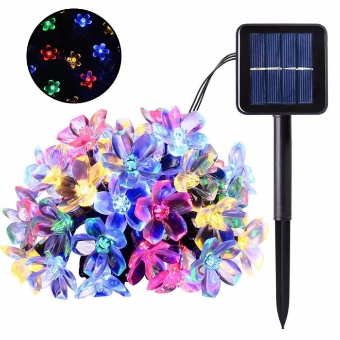 Guirlande Fleurs De Cerisier LED - 2,3 M, 144 Lumières - Télécommande 8 Modes - Décoration Murale Chambre, Salon, Noël