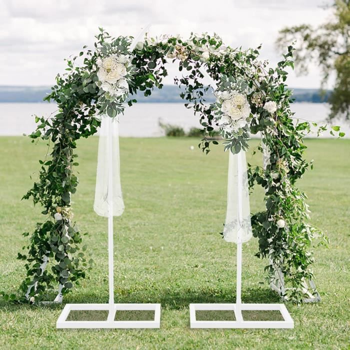 Arches de mariage rectangulaires en métal doré de 1 m pour cérémonie