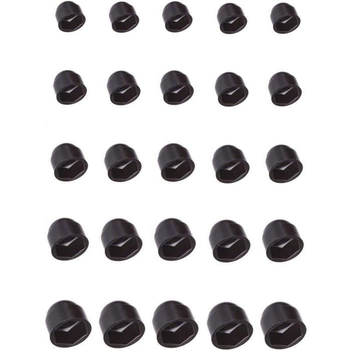 Pack De 25 Capuchons Cache-écrous Nylon 13/16 - Pour Remorque, Camping-car, Camion - Blanc, Neuf