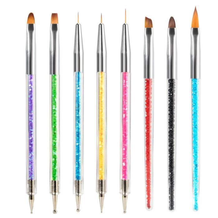 Kit De 15 Pinceaux Pour Nail Art Et Décoration Ongles - Manucure Gel - Neuf Générique