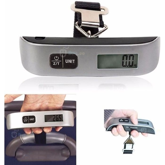 Balance Pèse-bagages Duronic LS1013 – Capacité 50 Kg, Sangle Incluse, Affichage Numérique