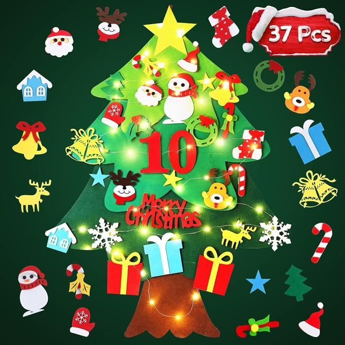 ACTOYS Sapin De Noël En Feutre DIY Pour Enfants, 3.44ft