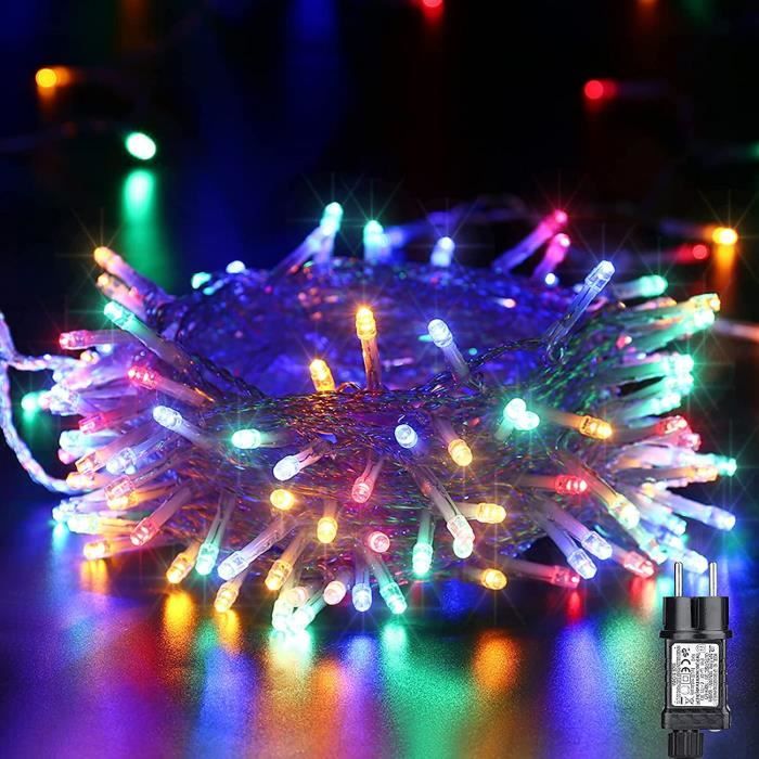 Guirlande Lumineuse Sapin de Noel 10M 100 LED Multicolore Lumiere