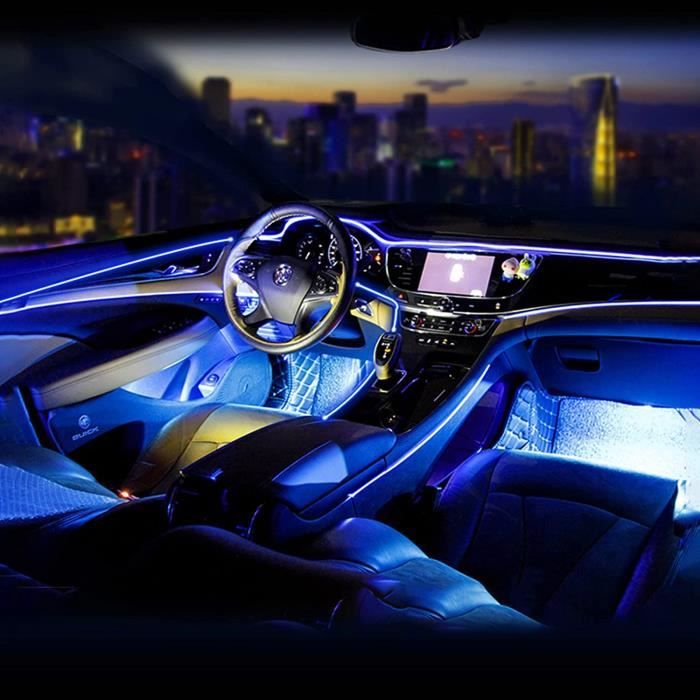 Lumière ambiante RGB télécommande voiture atmosphère lumière lampe doux  bricolage refit fibre optique bande 64 couleurs [66] - Cdiscount  Informatique