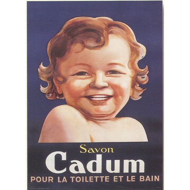 Plaque Metal x15cm Pub Savon Bebe Cadum Cdiscount Maison
