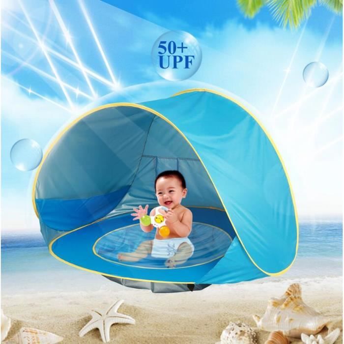 Tente Anti Uv Upf 50 Bebe Plage Enfant Pop Up Tente Avec Mini Piscine Et Auvent Abris De Plage Ventilee Tente Enfant Interieur Cdiscount Jardin