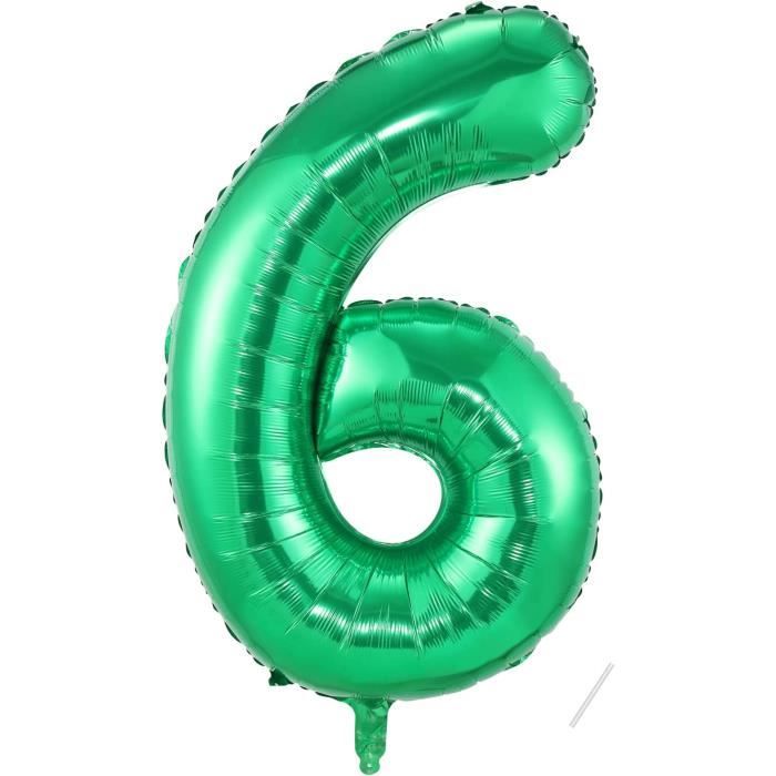 Lot De 5 Ballons D'anniversaire 4 Ans Thème Pixel Miner (Minecraft) - Ballon Géant 100 Cm, Cubes Herbe, étoiles Vertes