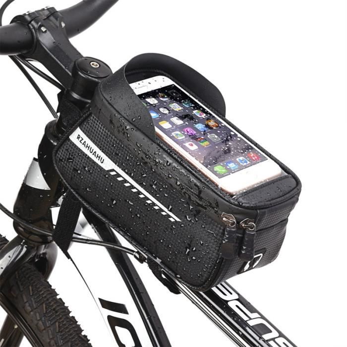 Sacoche Vélo Cadre Etanche Sacoche Guidon Vélo avec Écran Tactile, Support Vélo  Téléphone Pochette du VTT Moto pour 6.5 Smartphone - Cdiscount Sport