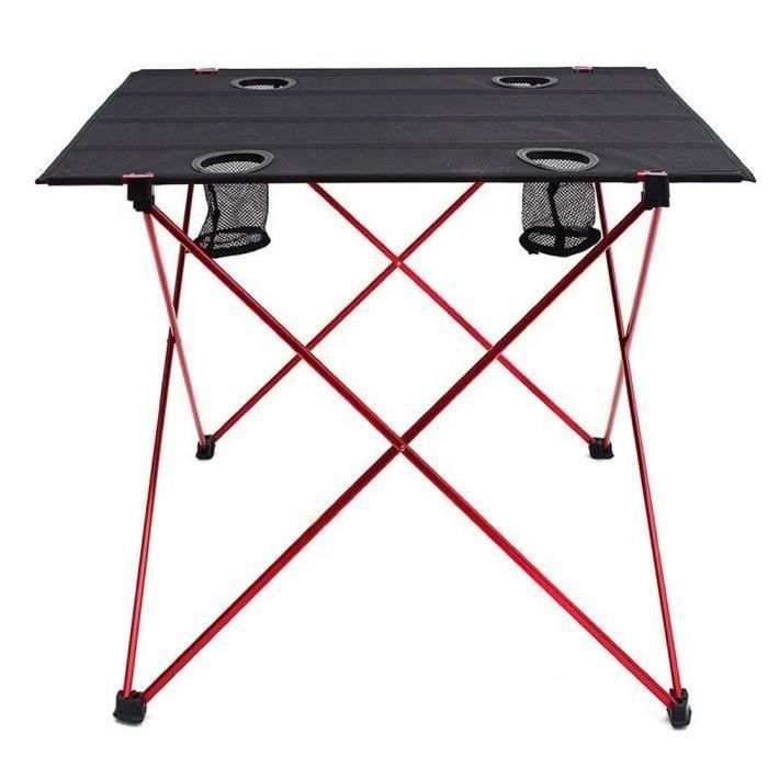 Table Pliante Extérieure Fydun Pour Camping-Car Avec LED - 80x45cm - Installation Facile - Pour VR Et Caravanes