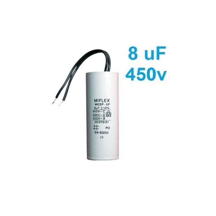 Condensateur De Demarrage 8uf 8Âµf 8uf Moteur Volet Roulant Bubendorff Skyexpert Cdiscount Bricolage