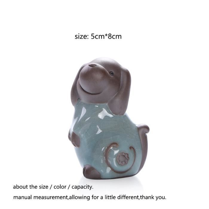 Statue Chien Et Homme En Céramique Noir – Figurine Décorative émouvante, Cadeau Pour Amoureux Des Animaux