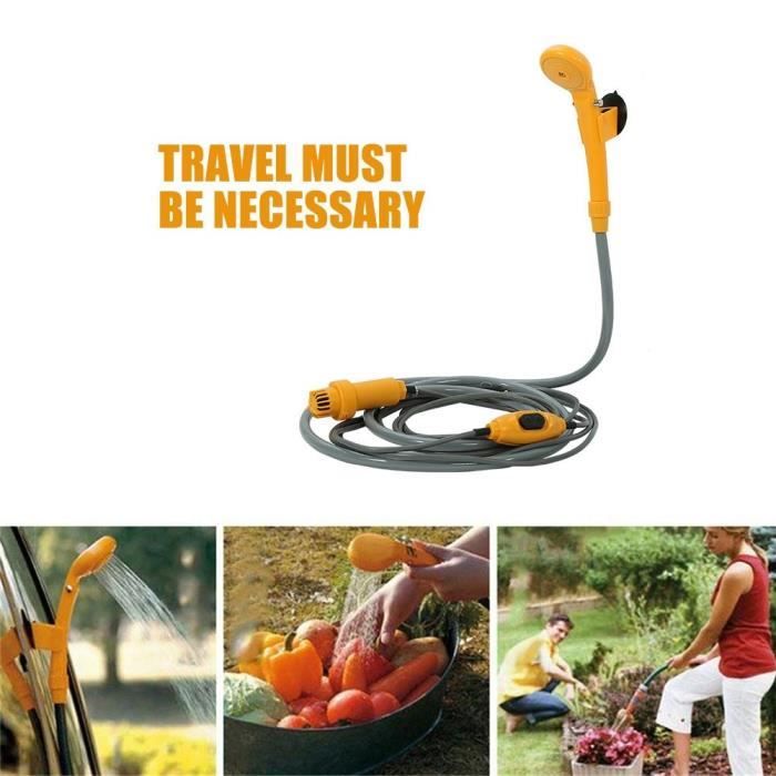 Kit de douche extérieure pour camping-car, remorque de voyage, fourgonnette, caravane, camping-car et bateau Awelife, noir
