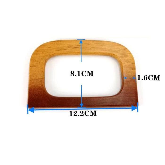 4Pcs Poignées De Sac À Main Poignées De Sac En Plastique Imitation Bambou 2 Tailles Remplacement