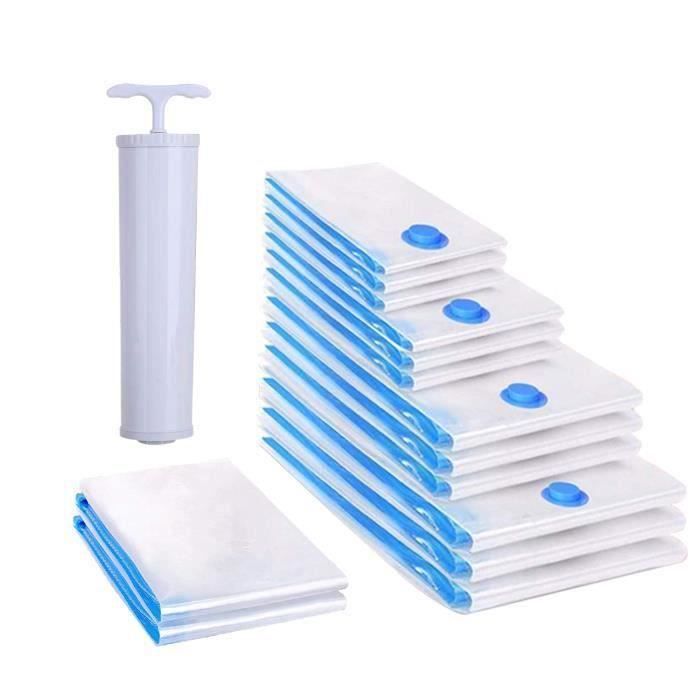 6 Jumbo(120 * 80CM) Housse Rangement sous Vide (Pompe à Double Manuelle