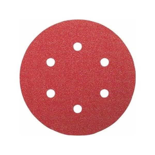 BOSCH Lot de 5 Disques abrasifs Best for Wood Ø125 8 Trous Grain 180