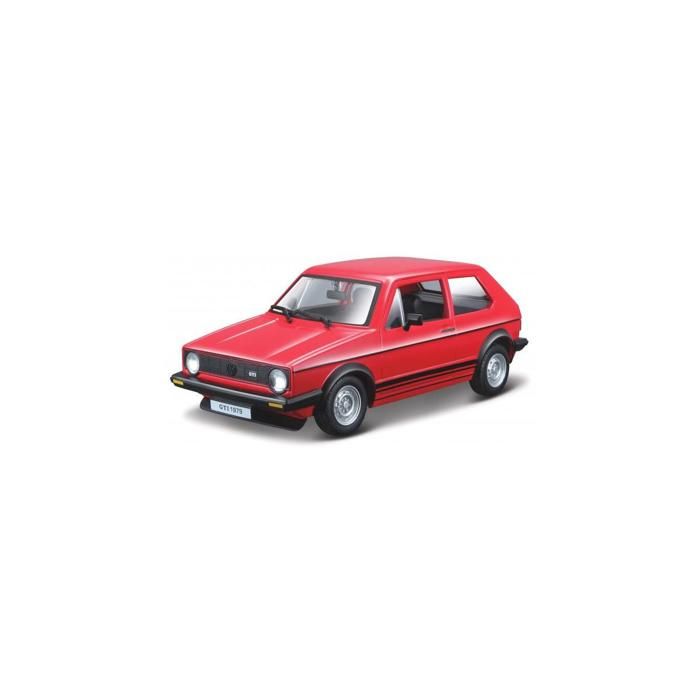 Miniatures montées - Volkswagen Golf MKI GTI rouge 1979 1/24 Burago