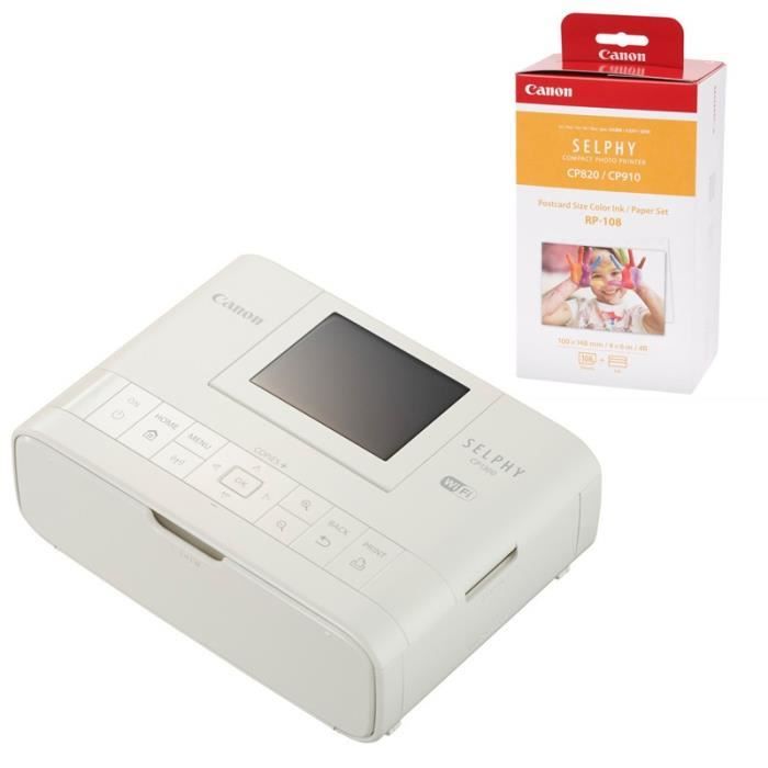 canon imprimante photo portable blanc selphy cp1300
