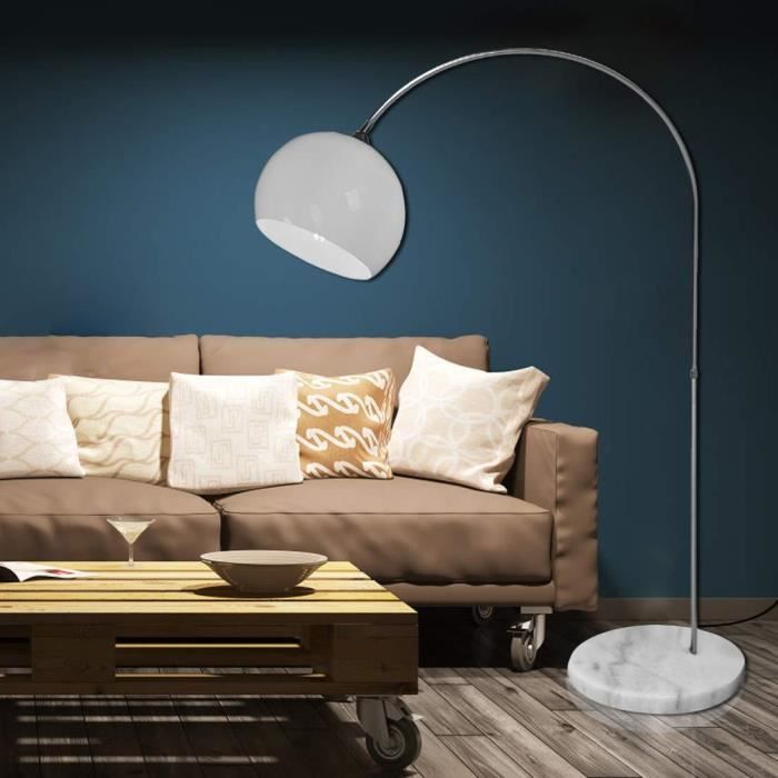 Lampe lampadaire à arc salon courbée - Lampe arceau moderne en
