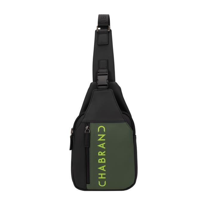 Sacoche Chabrand holster zippée porté croisé Touch Bis 17217150 Noir / Kaki Vert