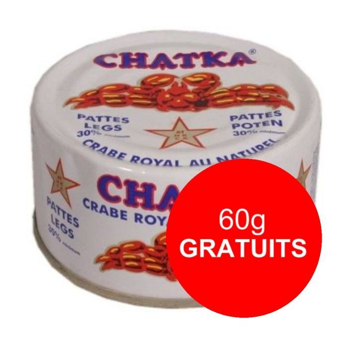 CHATKA Crabe Royal au Naturel 30% Pattes 121g - Cdiscount Au quotidien