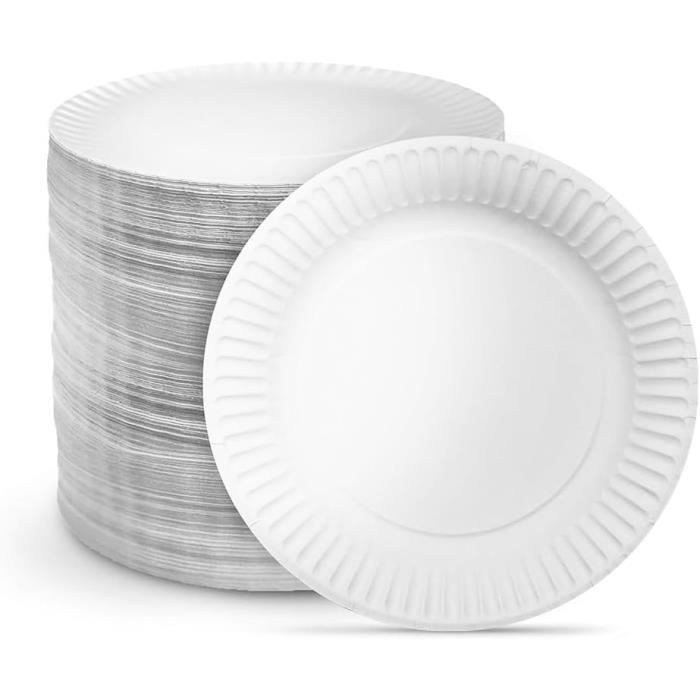 Lot De 100 Assiettes Jetables