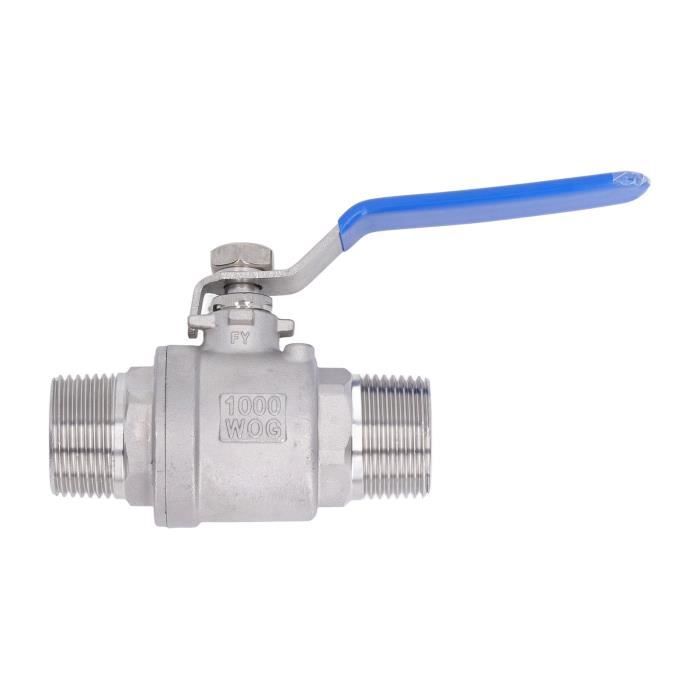 Agwuoetr Vanne D'Arrêt Pommeau Douche - Robinets Boisseau Sphérique Acier Inox 304 Filetage NPT 1/2"