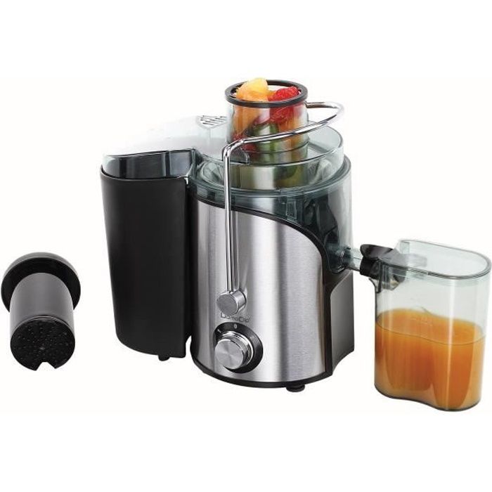 Centrifugeuse DOMOCLIP DOP182 - 600W cheminée large de 65mm filtre et revêtement en acier inoxydable - Domoclip