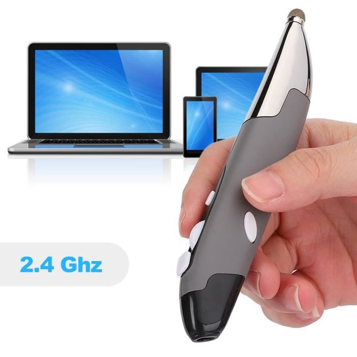 USB Ordinateur Stylet Accessoire PC Souris sans fil 2.4G Type de stylet  Personnalisé Innovant (Gris argenté PR-06)-HEN - Cdiscount Informatique