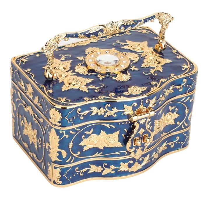 Boîte à Bijoux En Teck Sculpté – Artisanat – 12x12x3,5 Cm – Occasion
