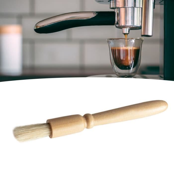 LAOYE Brosse Nettoyage Moulin à Café & Expresso – Poils Durables, Manche Bois Élégant, Idéale Porte-Filtre Et Machine