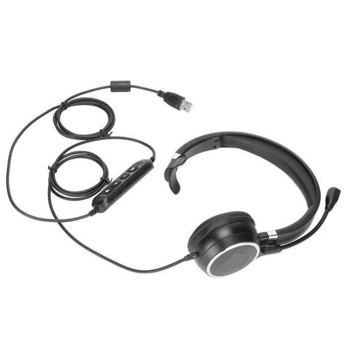 Casque USB Avec Suppression De Bruit - Microphone Pour Reconnaissance Vocale, Dictée Dragon, Centre D'Appel, Skype, Teams, Zoom - Bureau & Télétravail