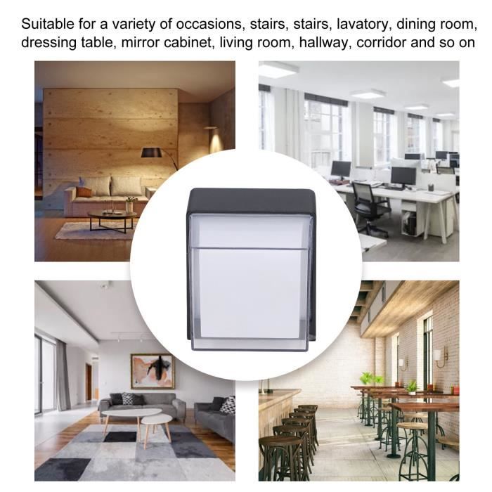 Applique Dimmable Avec Télécommande éclairage De Façade Applique Murale A Led En Acier Inoxydable Rvb Telecommande Verre H 19 Cm 15178290