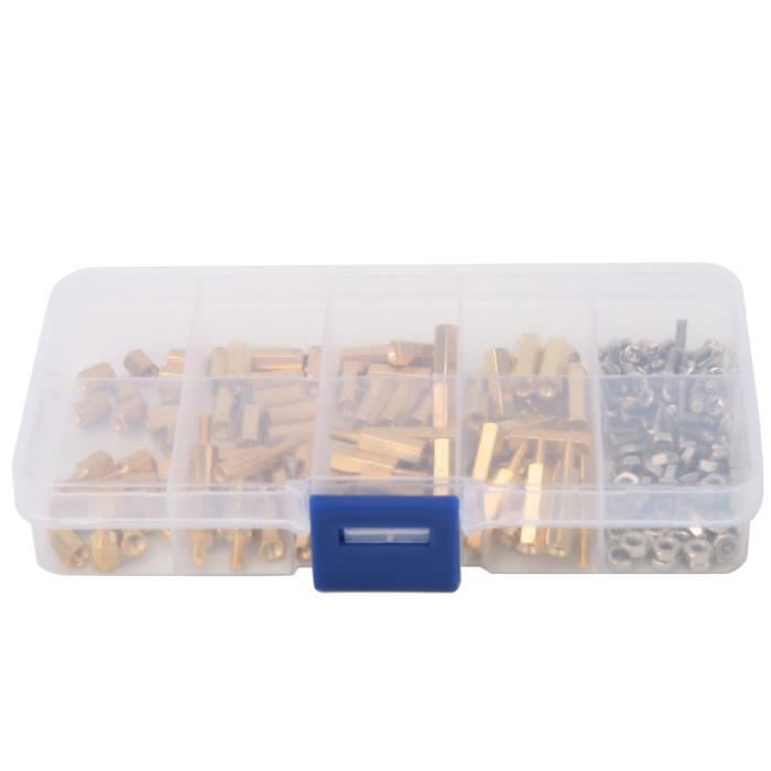 50 Vis D'entretoise Hexagonales En Nylon M2,5 X 12+5mm Avec écrous - Lot Neuf Uxcell