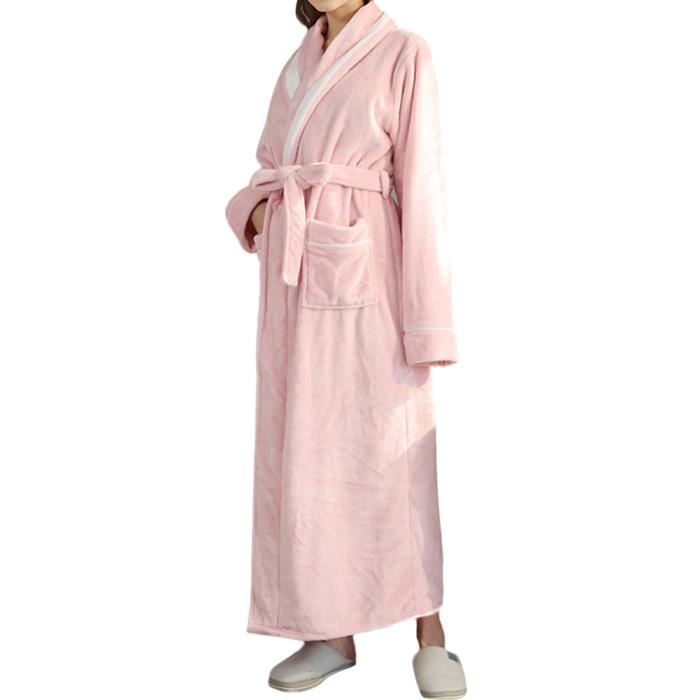 Peignoir De Bain éponge 100% Coton - Long, Avec Capuche Et Ceinture - Pour Femme Et Homme - Taille M à 6XL