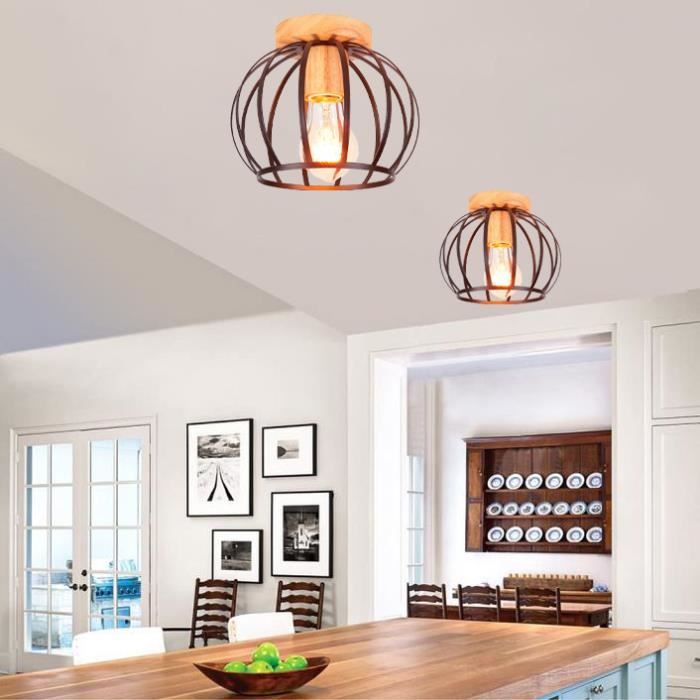 Plafonnier NETTLIFE 6 lampes GU10 noir en métal pour chambre et couloir - Spot - Rue du Commerce