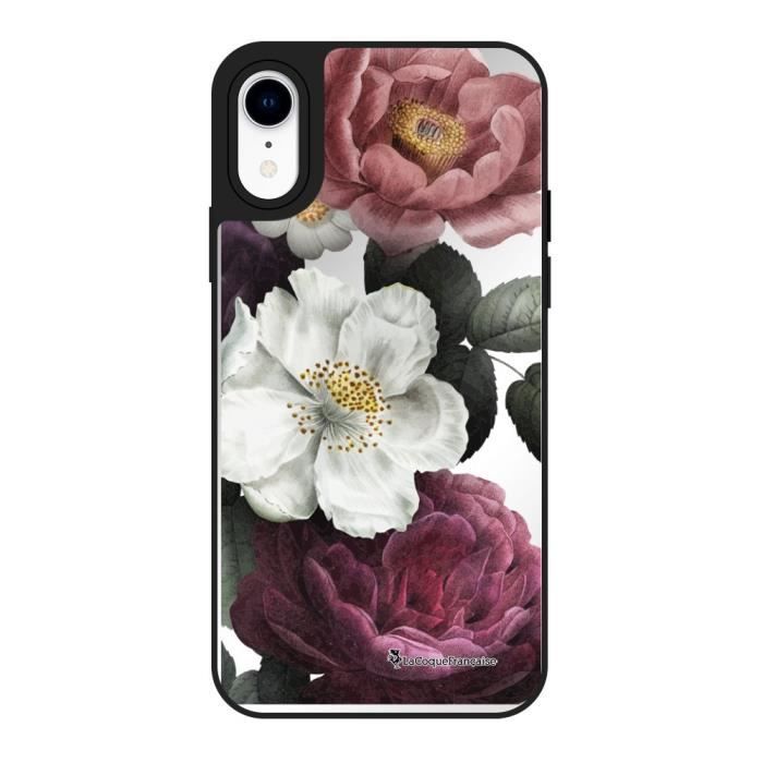 Coque pour iPhone XR miroir Fleurs roses Design La Coque Francaise.