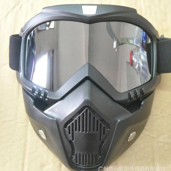 Coupe-Vent Skate Lunettes de Soleil Lunettes de Moto Casques Tout-Terrain Masque Lunettes Argent