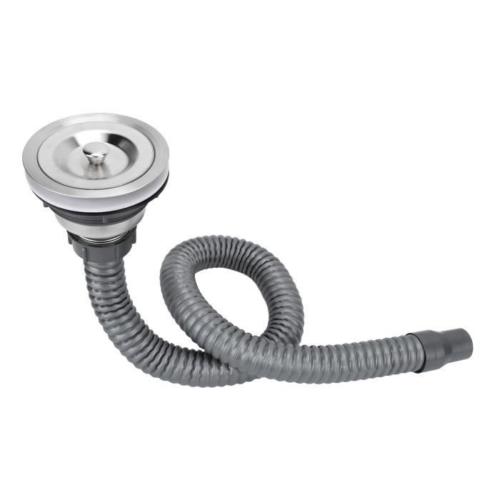 Crépine design 5/4 ronde avec trop-plein en chromé