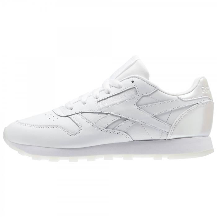 REEBOK Baskets Classic Leather White Ice Femme Blanc Cdiscount Chaussures