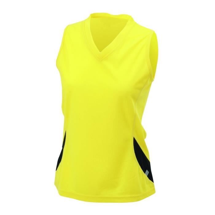 Débardeur running respirant JN315 - Femme - Jaune - Multisport Débardeur running respirant JN315 - Femme - Jaune - Multisport