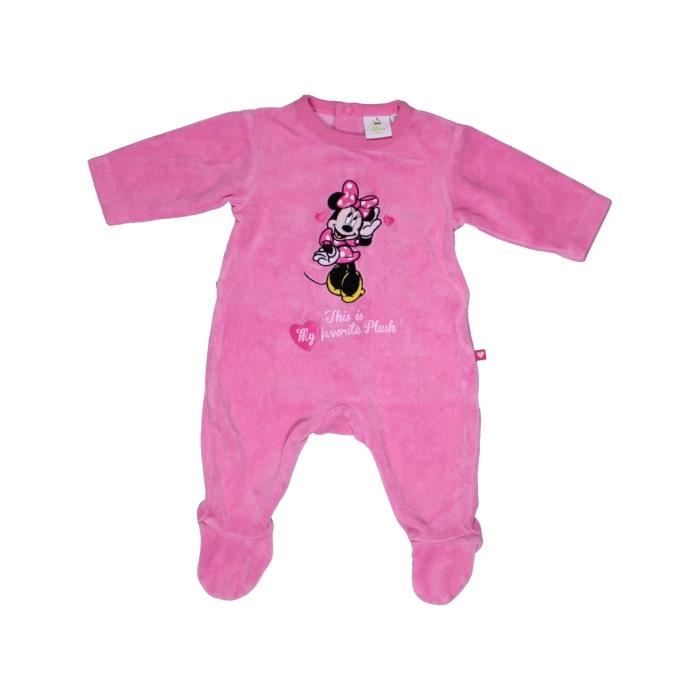 Pyjama 1 Piece Bebe Fille Disney 1 Mois Rose Hiver Vetement Bebe Rose Cdiscount Pret A Porter
