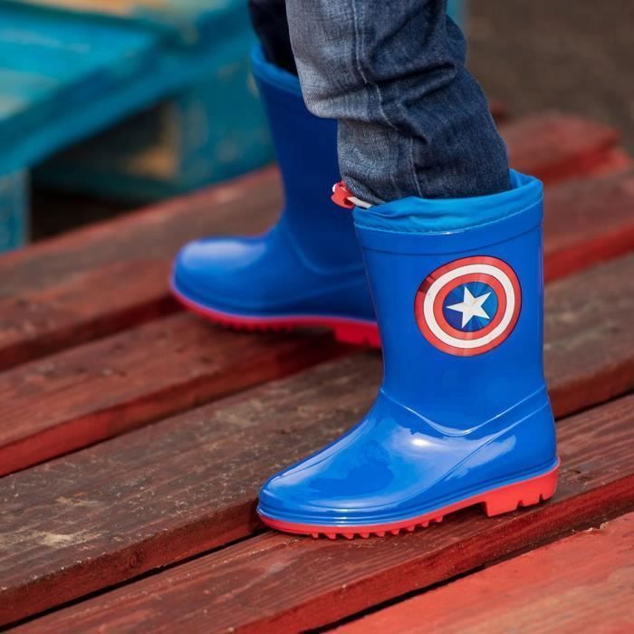 bottes de pluie pvc fille cerda avengers - bleu - 29