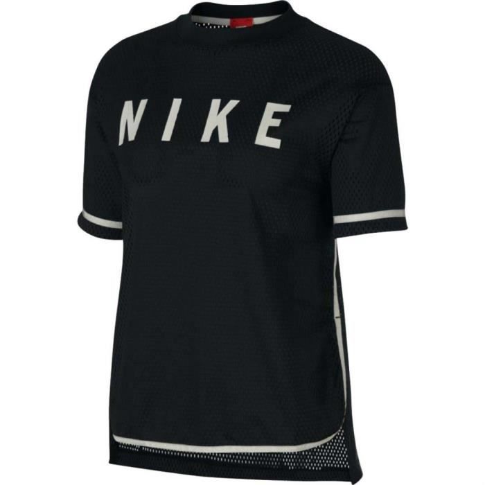 t shirt noir nike femme