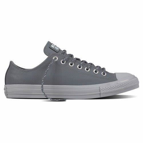 converse chuck taylor ox trainers in grey leather