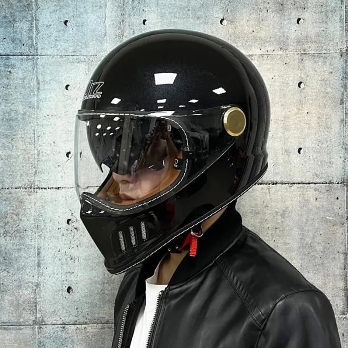 STTTBD Casque En Vintage Casque Mobylette,Retro Casques Moto Avec